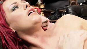 red milf cougar fishnets heels sucks fucks kai taylor deep