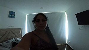 Stepsister sneaks into room, dances teasing in lingerie at new condo apartment