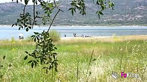 i'm spying on natalii quinn's big tits ass hunt for cock at madrid beach reservoir fakings style
