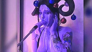 DEVIL CUM-FILLED PASSIONATELY SUCKS DEVILISH COCKS!