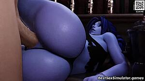 feel the raw desire in widowmaker's hottest blowjob and big tits moments