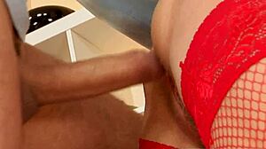 Pierced Granny Pussy Drilled Deep by Monster Cock in Stockings