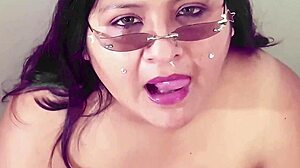 bbw gulps down thick milk from huge fat tits