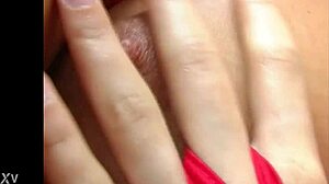 Euro Bitch Bambi Fingers Gaping Pussy Ass in Stockings Heels Solo