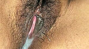 Latina Milf's Close-Up Wet Pussy Dripping to Creamy Husband Fuck Ending