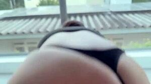 She grinds on her stepbro till he fills her with hot cum inside