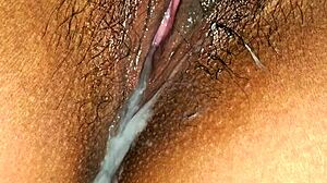 Latina Milf's Close-Up Wet Pussy Dripping to Creamy Husband Fuck Ending