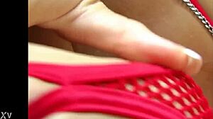 Euro Bitch Bambi Fingers Gaping Pussy Ass in Stockings Heels Solo