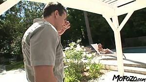 19-year-old student gulps down thick cum mouthful