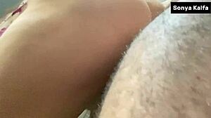 WOW CURVY BIG ASS MOMMY BENT OVER KITCHEN COUNTER TAKING STANDING DOGGY POUNDING!