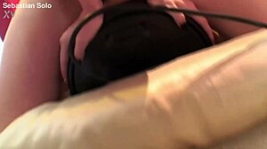 sofia valentine gags deep on sebastian's sybian cock pov
