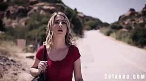 Bipolar hitchhiker kirsten scott deepthroats monster cock in car