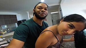 Stepsister sneaks into room, dances teasing in lingerie at new condo apartment