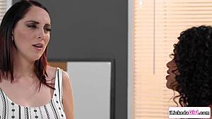 busty babe tribs hairy ebony bff's wet pussy in secret