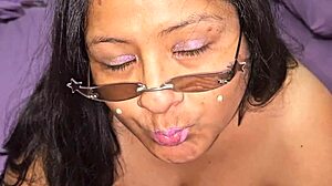 bbw gulps down thick milk from huge fat tits