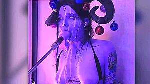 DEVIL CUM-FILLED PASSIONATELY SUCKS DEVILISH COCKS!