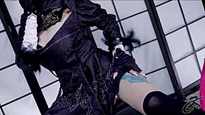 Ksu Colt fucks in hardcore Hinata 2B succubus cosplay