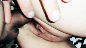 Skinny mature wife in stockings gets her tight pussy and ass pounded homemade pov