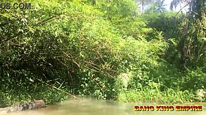 I turned that african mid year festival into crazy sex in the village stream fucking this hot maiden with my huge bbc