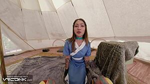 Hey, imagine Katara from Avatar getting banged deep by Aang's monster cock in cosplay parody VR?