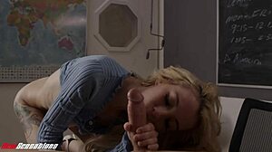 freshman stepsis blows him quick in empty classroom