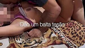 Belinha's wild morning adventure getting double teamed by two huge cocks preview