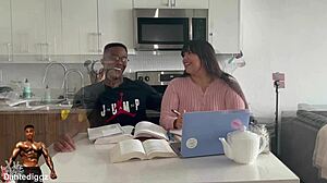 Study buddy latina bbw spreads wide for rough dick down session