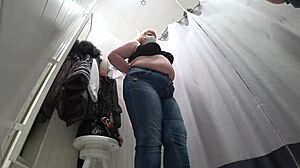 Heart Racing Fat Milf Undresses in Public Hidden Fitting Cam