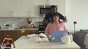 Study buddy latina bbw spreads wide for rough dick down session