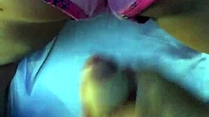 Blonde amateur masturbates with sex toys in parents' bathroom