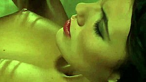 WOW! brunette slave MOANS as busty blonde MISTRESS pounds her with strapon!