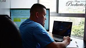 colombian milf housewife bends over big ass for bareback big cock cuckold pounding