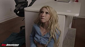 freshman stepsis blows him quick in empty classroom