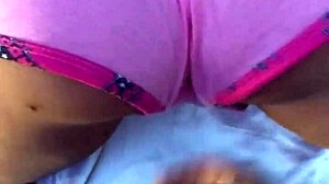 Blonde amateur masturbates with sex toys in parents' bathroom