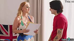 Mature Stepmom Wendy Raine Deepthroats Stepsons Craving Cock With Big Tits