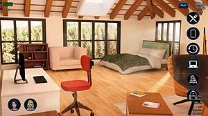 japanese milf mother-in-law fingers teen pussy at work then licks monster cock