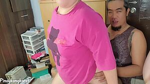 Intimate Threesome Session Daddy Migz Andrea Masq Chubby Asian Amateurs Big Pussy Lips Squirting Creampie