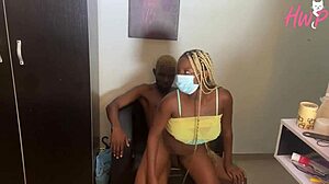 black technician bends horny housewife over for intense doggystyle creampie pounding part 2 full in red 4k