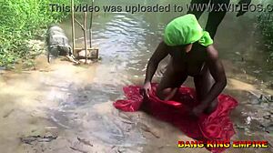 I turned that african mid year festival into crazy sex in the village stream fucking this hot maiden with my huge bbc