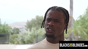 Cute Molly Little steals stepsis big black cock birthday present for sloppy deepthroat interracial fuck