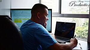 colombian milf housewife bends over big ass for bareback big cock cuckold pounding