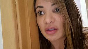 caught my step cousin showering now watch me fuck her big clit pussy hardcore