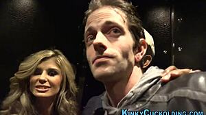 Domina Forces Cuckold to Watch Monster Cock Cum Explosion!