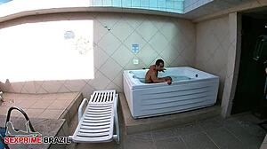 Married milf fucks son's friend as husband walks in shocked 😂😈