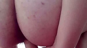 pregnant and so horny i'm riding my toy while rubbing my swollen tits