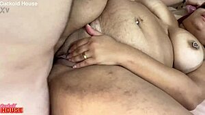 bbw infiel leaves cheating husband home to fuck two guys hard at cuckold house anal pounding big ass creampie