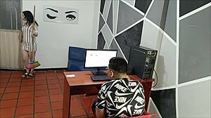 whoa he didn't expect company but stepsis had way hotter plans than chit chat 🔥👅 intense latina action