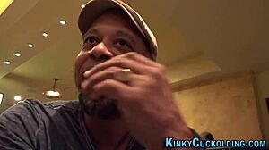 Domina Forces Cuckold to Watch Monster Cock Cum Explosion!