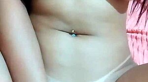 solo girl rubs her wet pussy hard craving a deep fuck right now