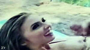 Petite Shaved Pussy Teased and Fingered Al Aire Libre Outdoors